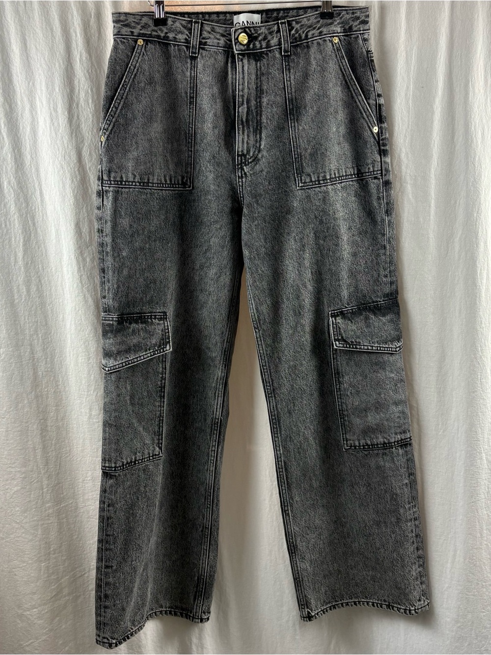Ganni Angi Jeans in Black Washed Denim 31 - Picture 5 of 12